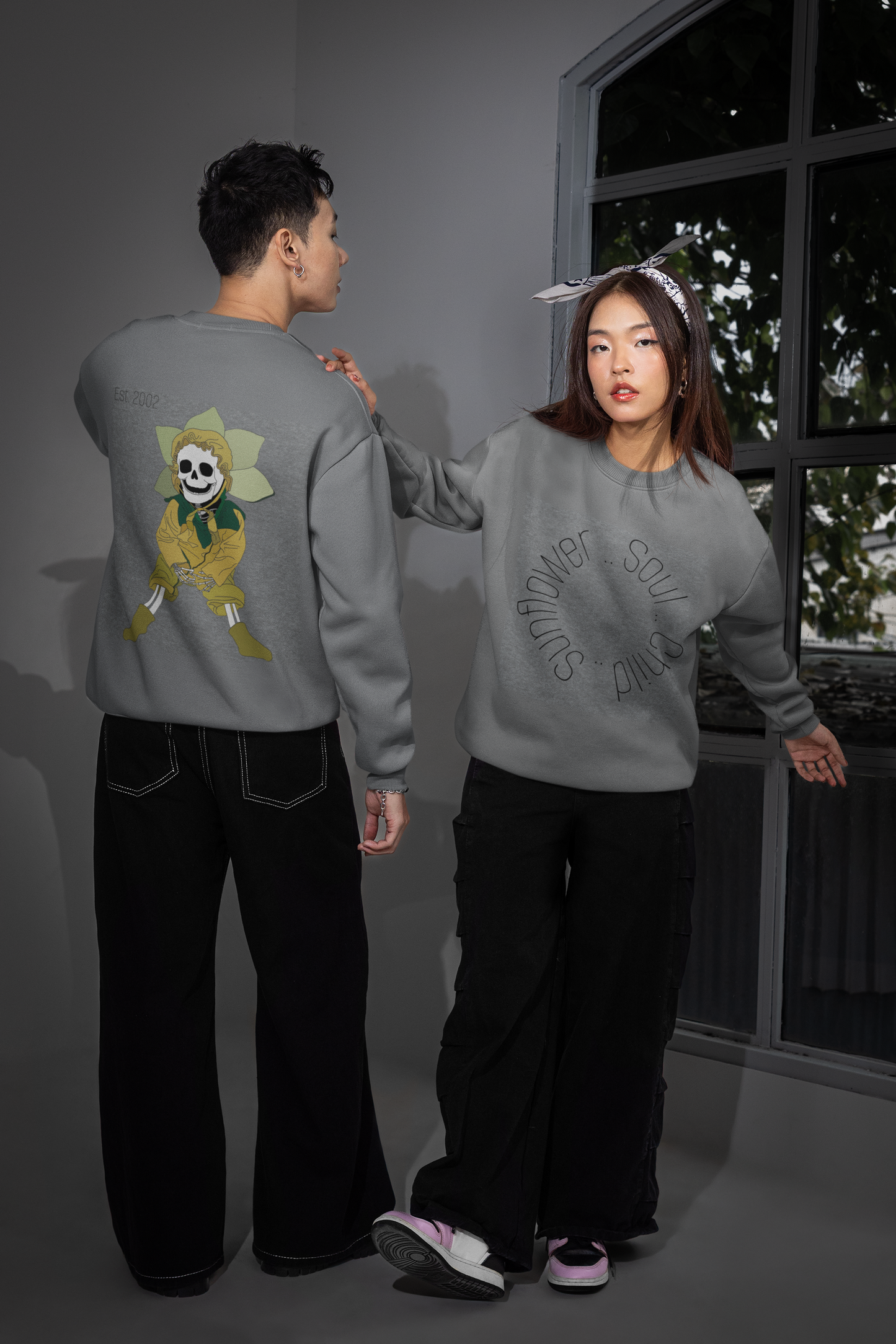 Halloween original “Sunflower Soul Child” - Unisex Crewneck Sweatshirt